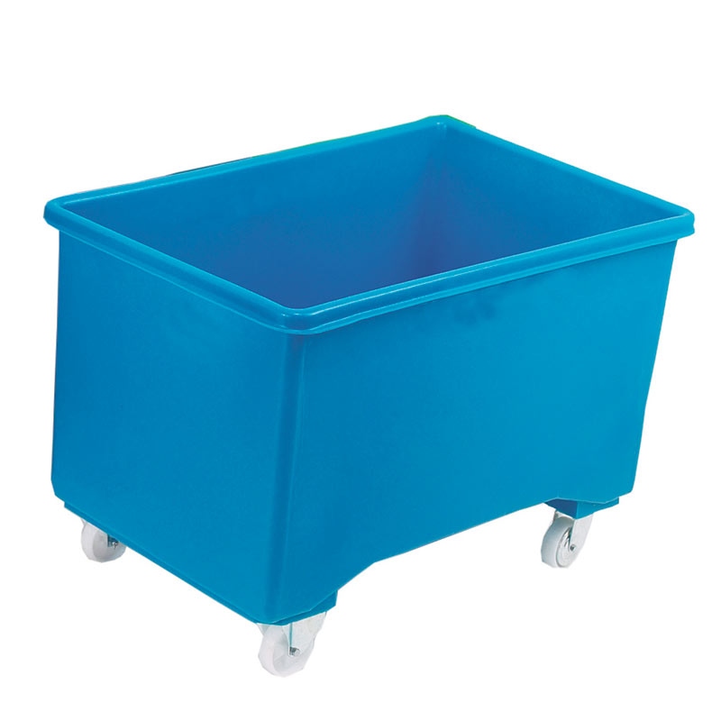 Blue Plastic 270L Mobile Container Truck - 711 x 1003 x 600mm
