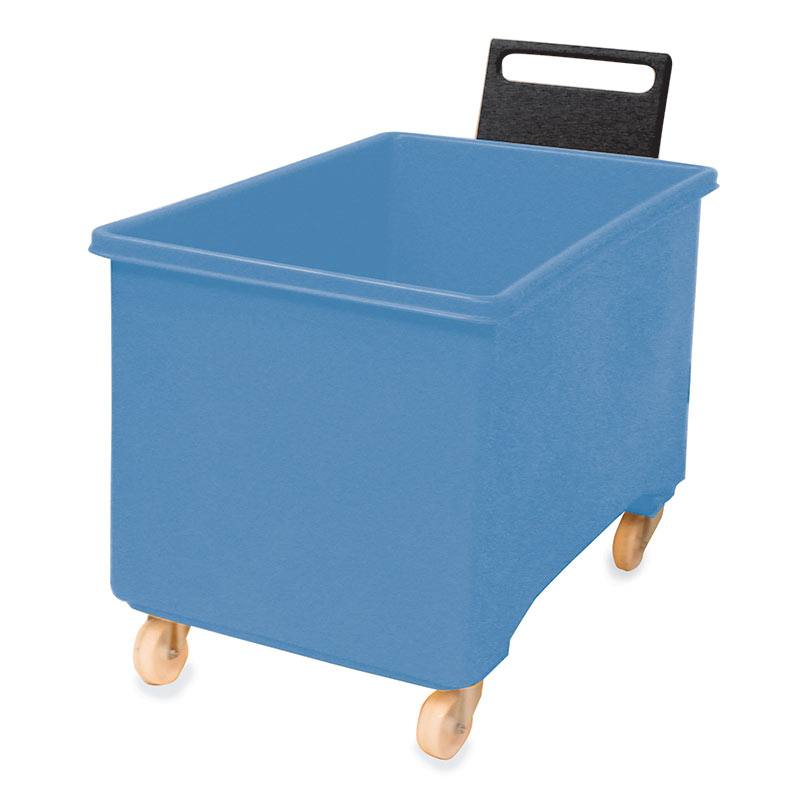 Blue Plastic 270L Mobile Container Truck With Handle - 711 x 1003 x 600mm