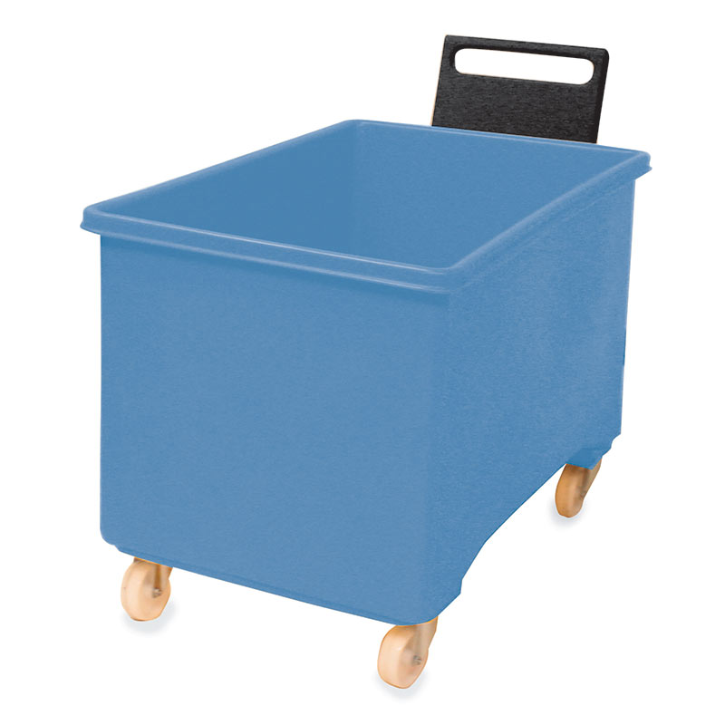 Blue Plastic 270L Mobile Container Truck With Handle - 711 x 1003 x 600mm