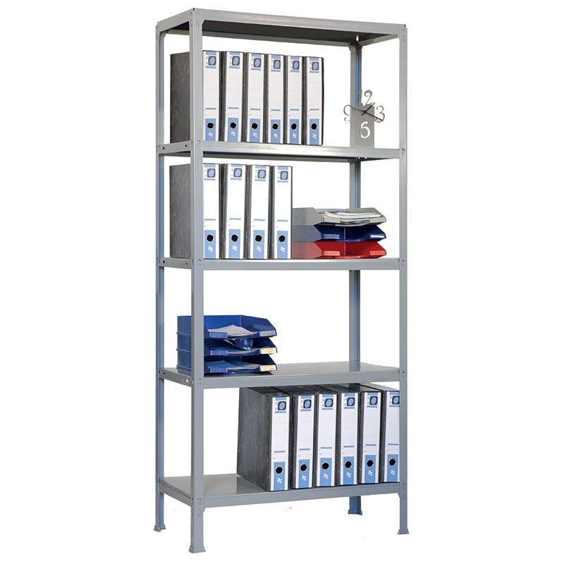 Boltless Steel Shelving with 5 Metal Shelves - 1800 x 1000 x 300mm (H x W x D)