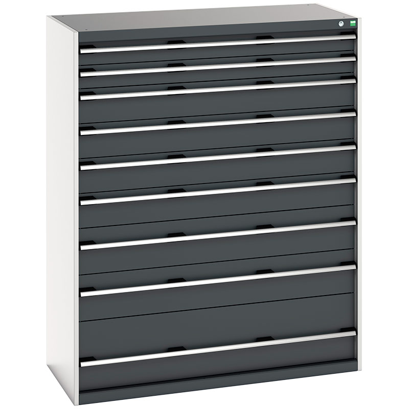 Boot Cubio Freestanding lockable 9 Drawer Cabinet - 1600 x 1300 x 650mm