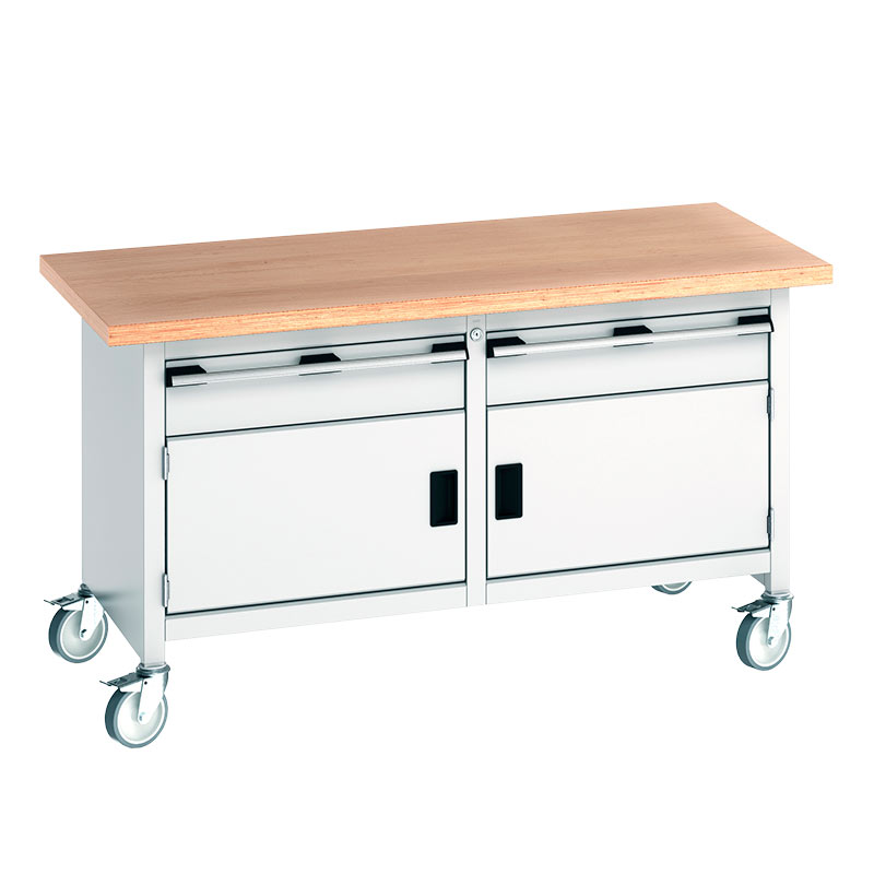 Bott Mobile Storage Bench 2 x 150mm drawers, 2 x 350mm cupboards - 840 x 1500 x 750mm