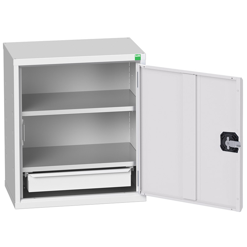 Bott Verso Steel Wall Cupboard with 1 Drawer & 2 Shelves - 600 x 525 x 350mm