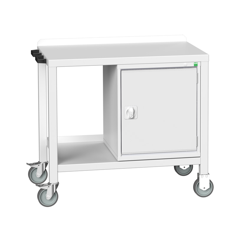 Mobile Welded Bott Verso Bench with Cupboard 910 x 1000 x 600 steel top