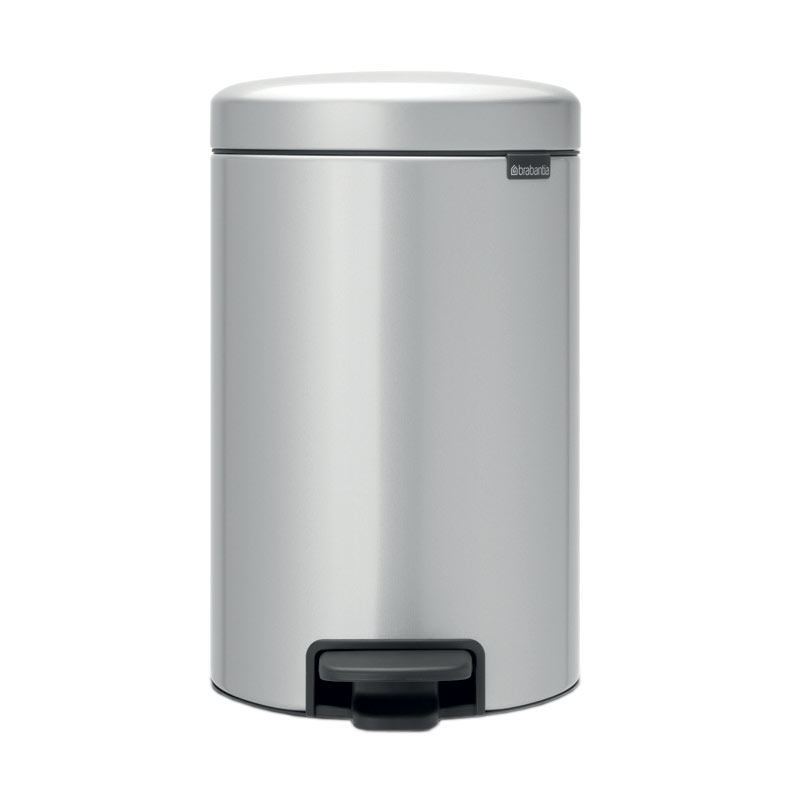 Brabantia Soft Close Pedal Bin - 12L - Metallic Grey 