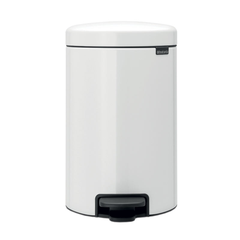 Brabantia Soft Close Steel Pedal Bin - 20L - White 