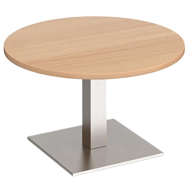 Brescia Circular Coffee Table with Square Base - 490 x 800 x 800mm