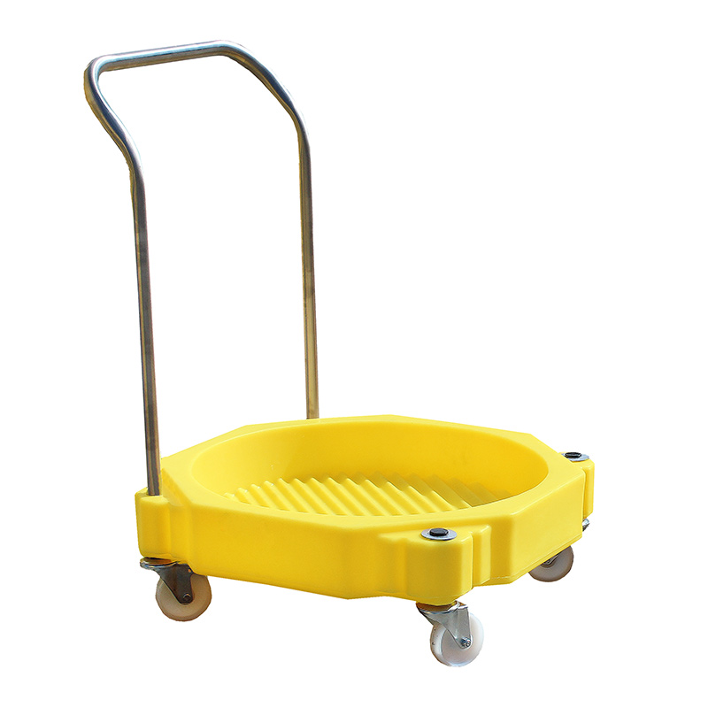 Bunded Drum Dolly with Handle for use with 206L drums - 30L sump capacity - 100% polyethylene