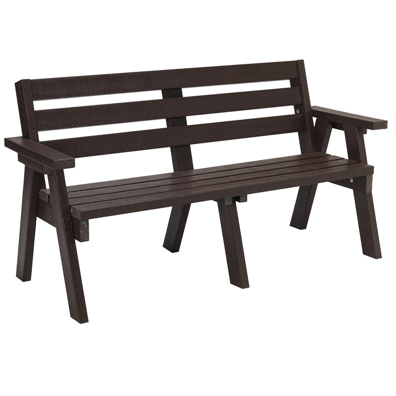 Captain's 100% Recycled Plastic Outdoor Park Bench - 895 x 650 x 1671mm