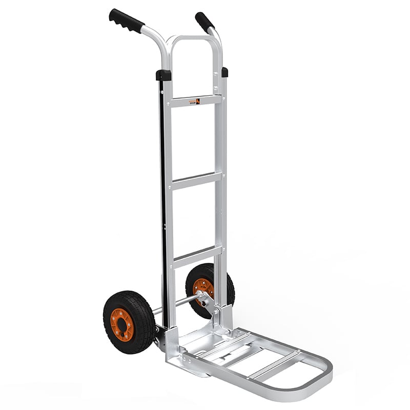 Centaur Aluminium Sack Truck with Fixed and Folding Toe Plate - 200kg Capacity