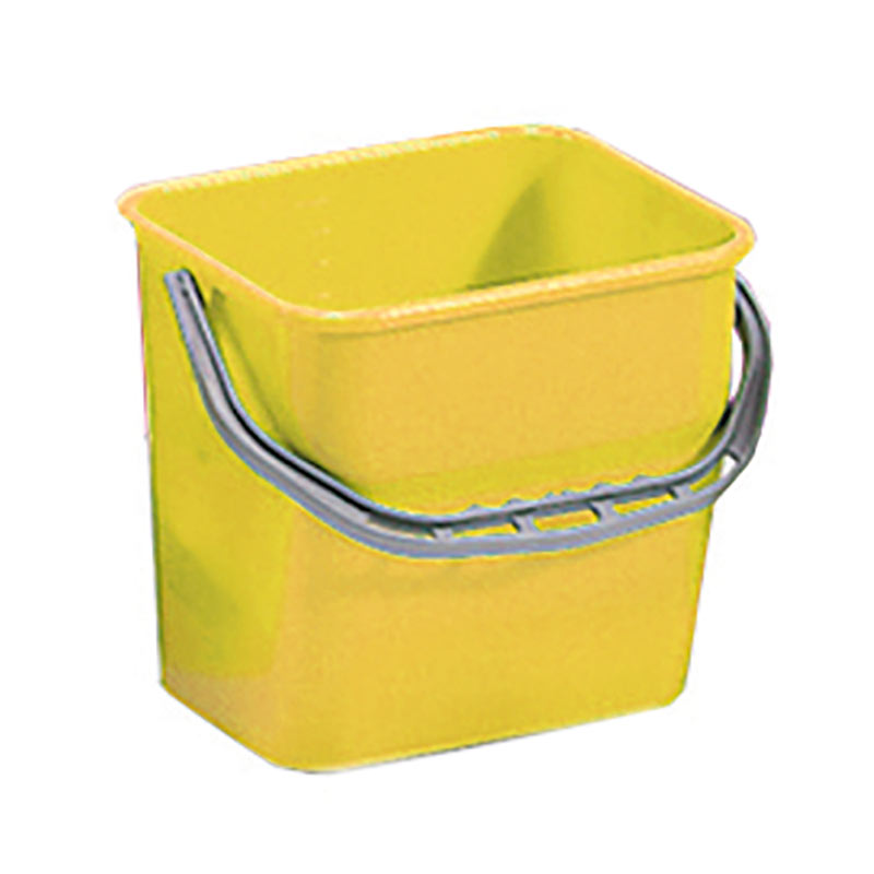 6L Yellow Cleaning Trolley Buckets