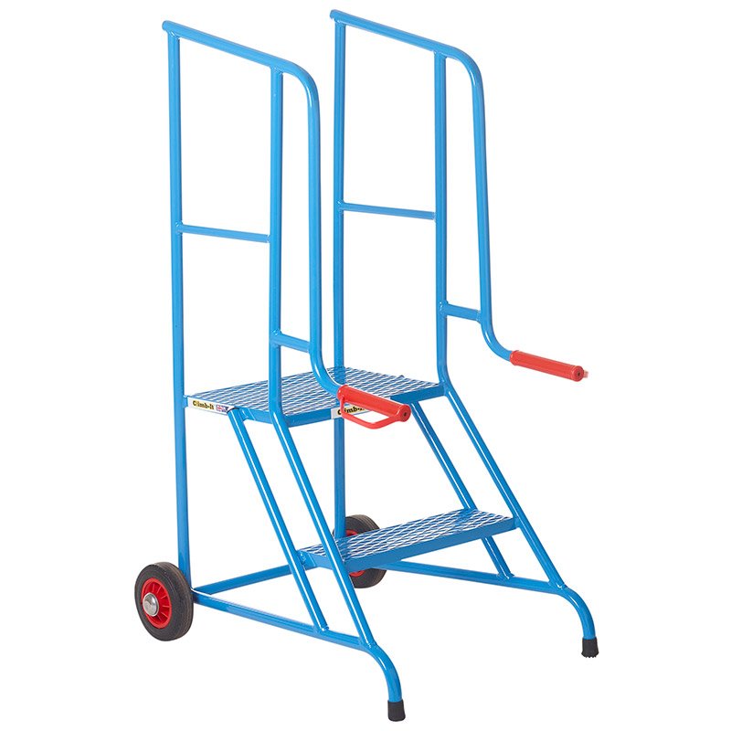 Climb-It 2-Tread Loading Steps - Powder Coated Blue - 1200 x 610mm