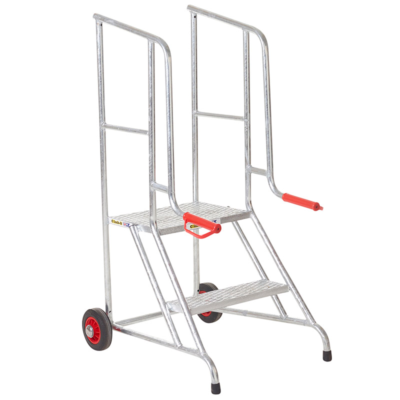 Climb-It 2-Tread Loading Steps - Galvanised - 1200 x 610mm