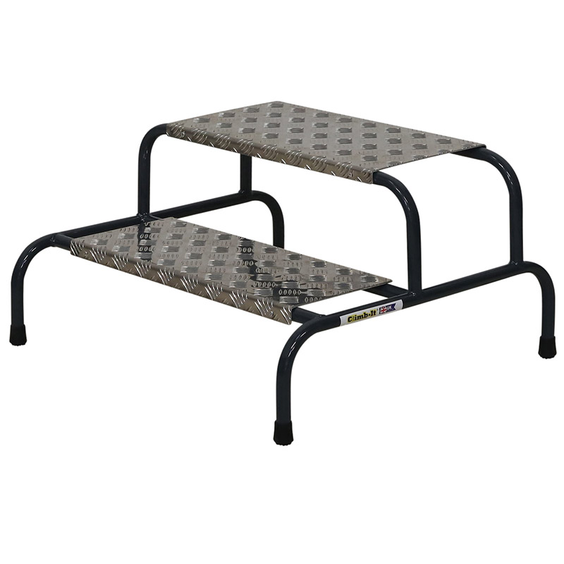 Climb-It 2 Tread Wide Work Steps - 400mm Platform - 400 x 770 x 700mm