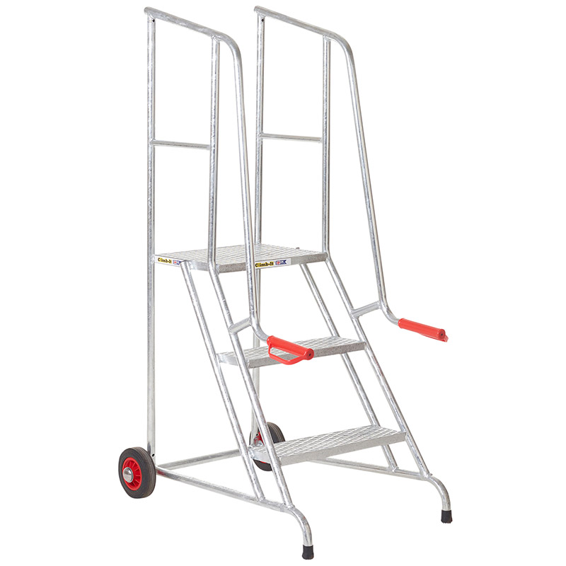 Climb-It 3-Tread Loading Steps - Galvanised - 1480 x 610mm 