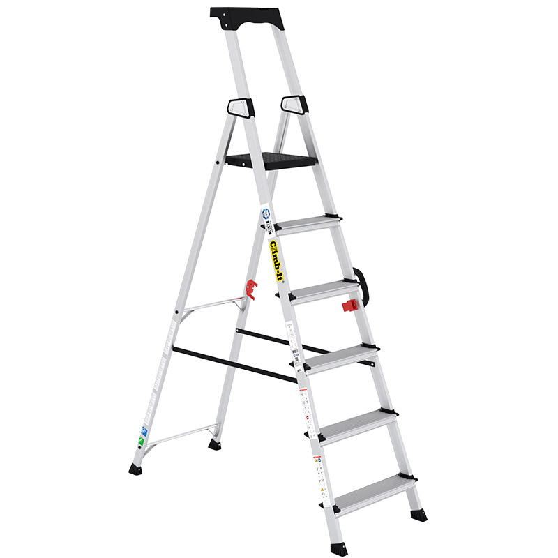 Climb-It Professional Stepladders with Carry Handle - 6 Tread