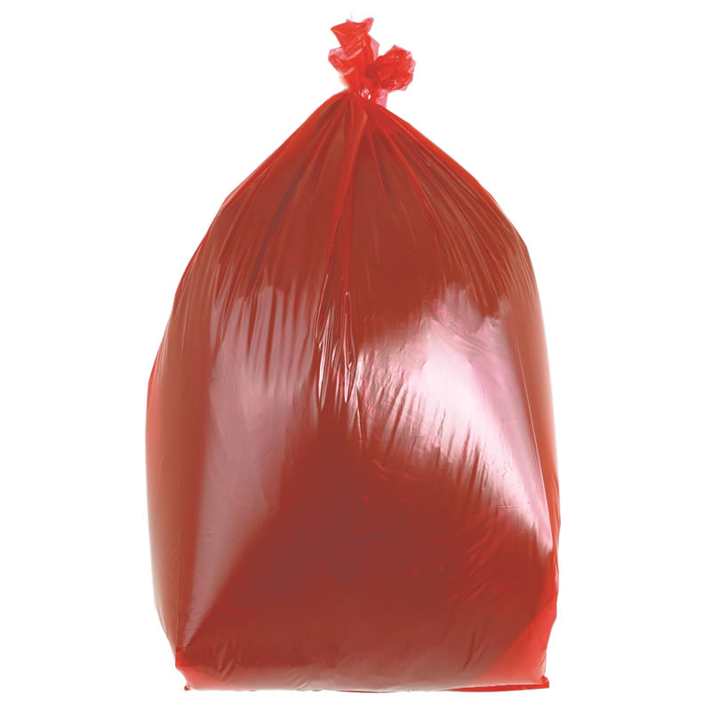 Red Heavy Duty Bin Bags 90L - Box of 200 Bags