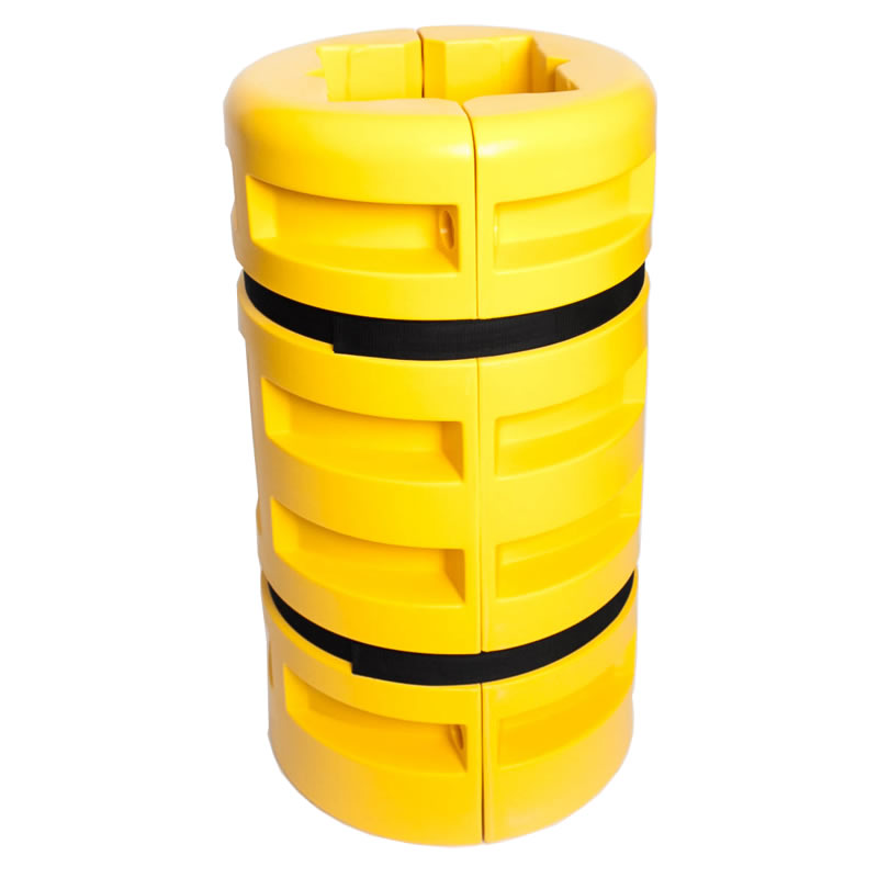 Column Protector - Yellow Polyethylene - fits 150-200mm or 6-8 inch square or round posts