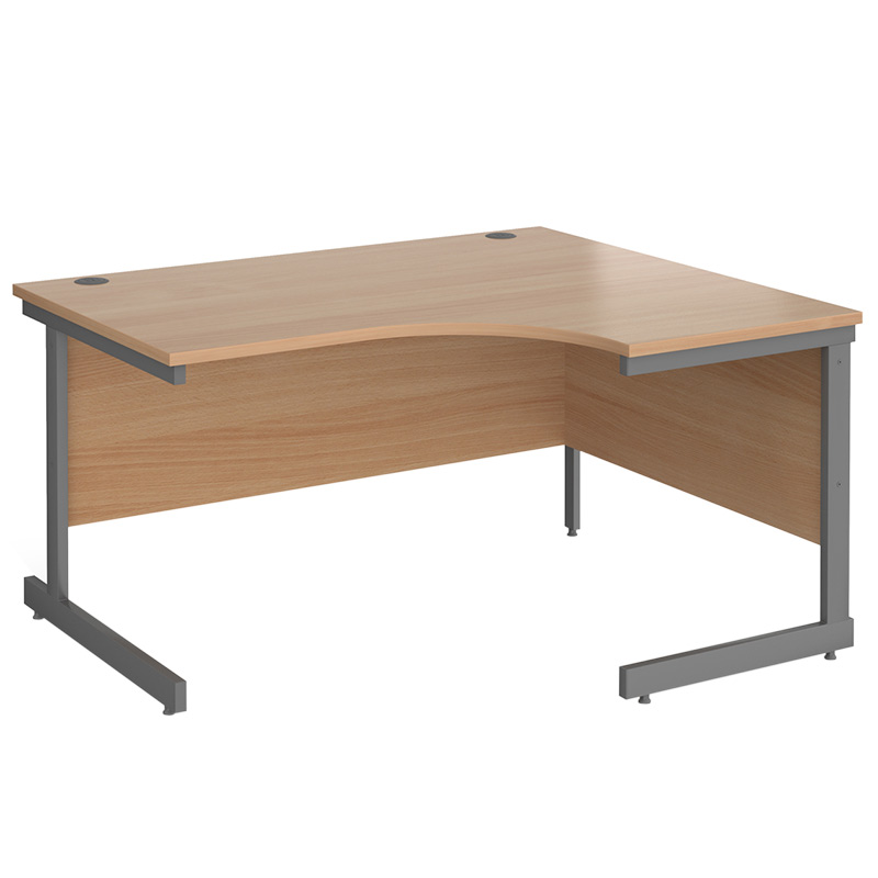 Contract 25 Ergonomic Desk - Right hand curve - 725 x 1400 x 1200mm (H x W x D)