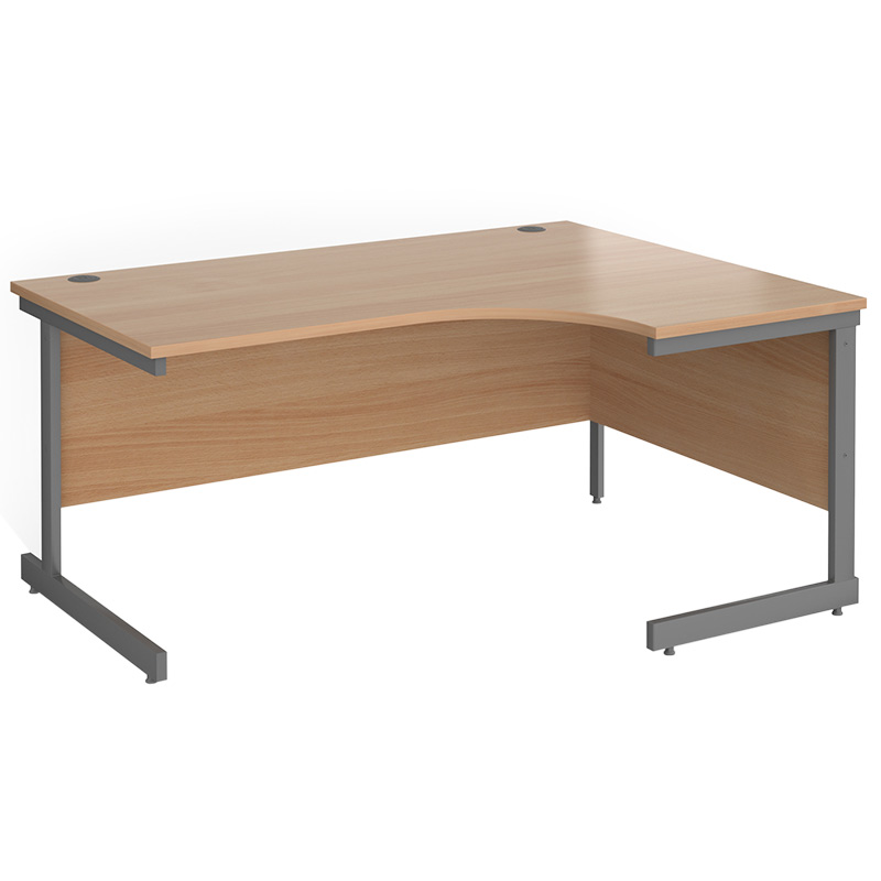 Contract 25 Ergonomic Desk - Right hand curve - 725 x 1600 x 1200mm (H x W x D)