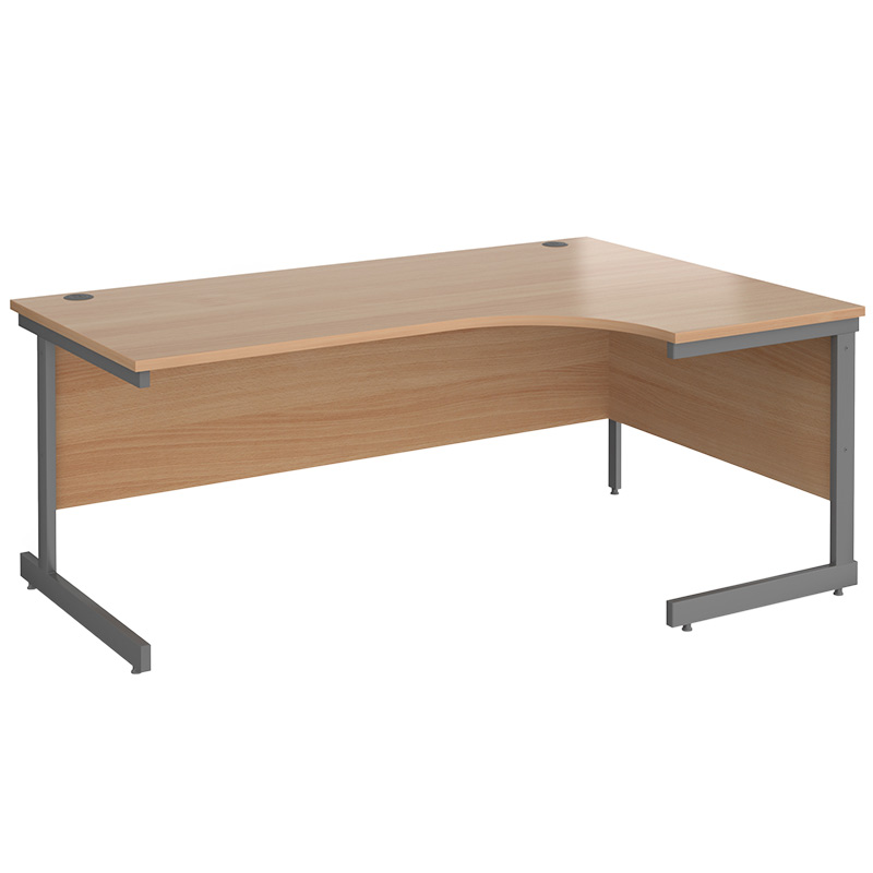 Contract 25 Ergonomic Desk - Right hand curve - 725 x 1800 x 1200mm (H x W x D)