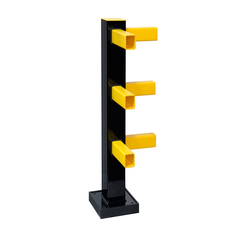BLACK BULL FLEX Impact Protection System - Steel Corner Post 1000mm - Indoor Use - Black 