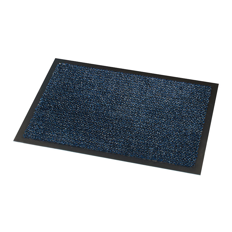 Cosmo fire tested entrance mat - 600 x 900mm - grey & blue