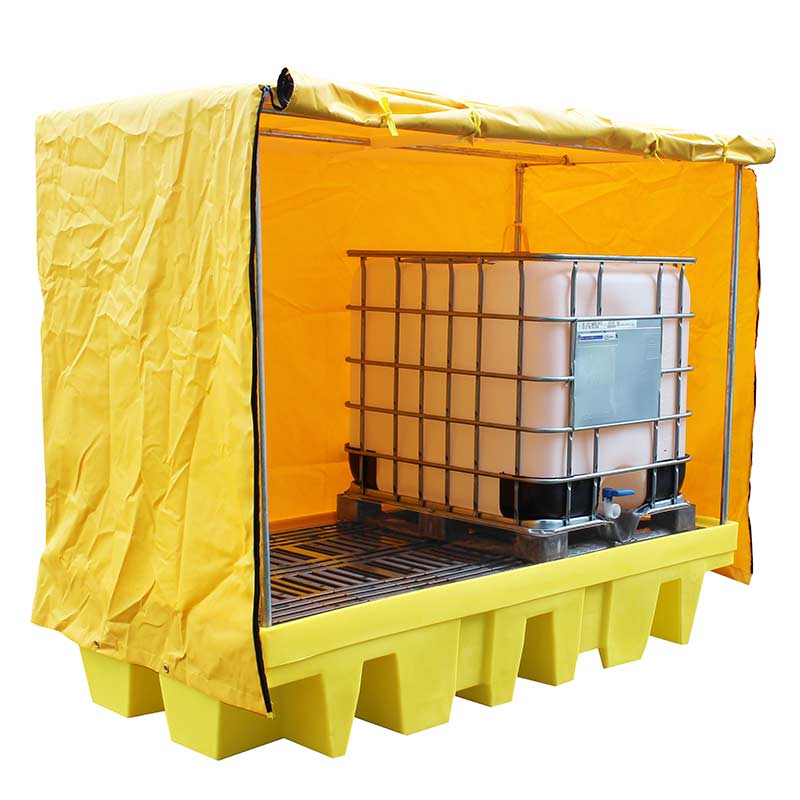 Covered IBC Spill Pallet - Double