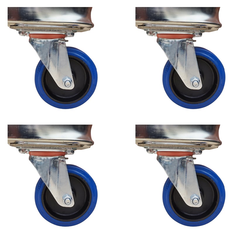 Rubber castors for roll containers - 4 Swivel