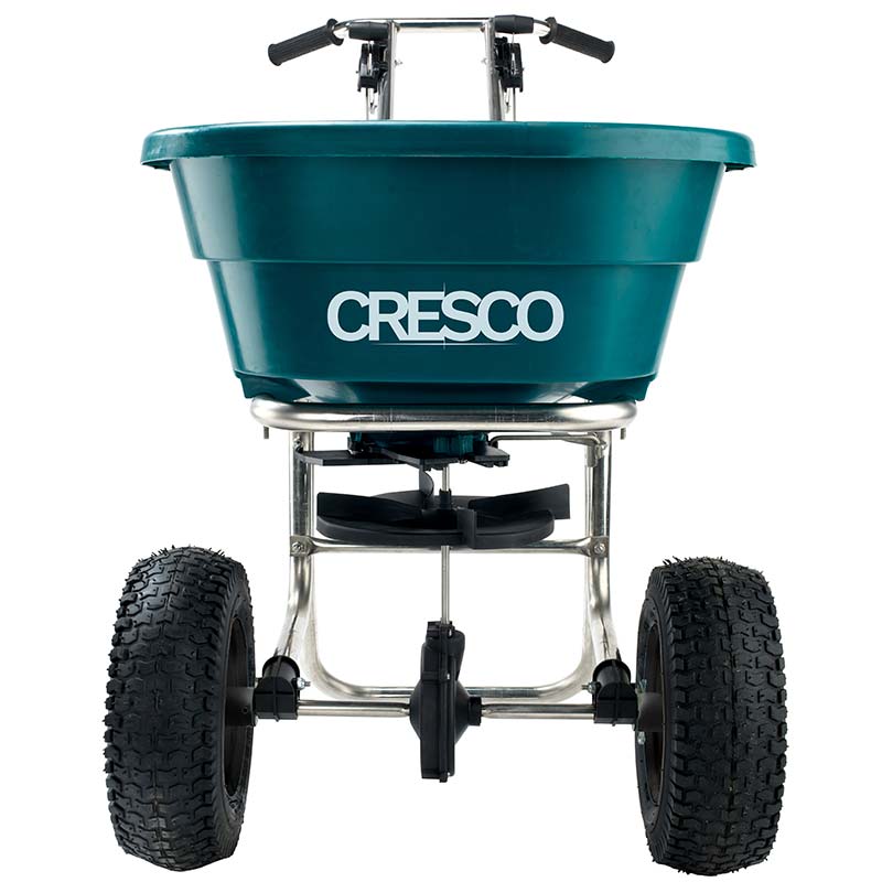 Cresco All Season Stainless Steel Spreader with Pneumatic Wheels - 40L Capacity
