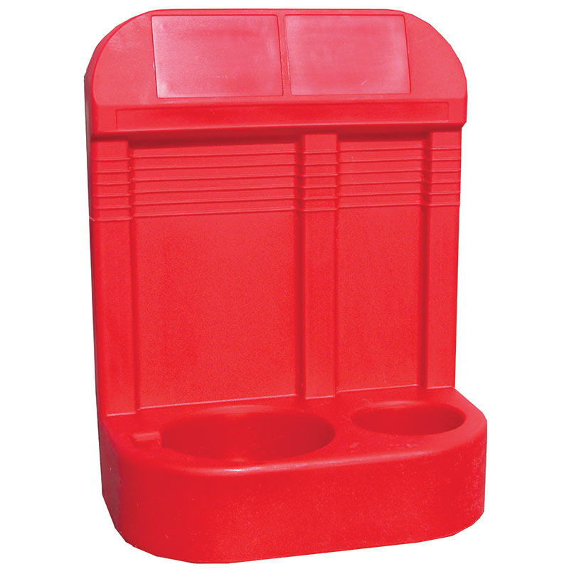 Deep Recess Double Fire Extinguisher Stand with Back - for 1 x 195mm & 1 x 125mm Extinguisher