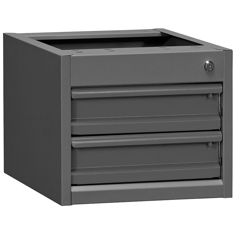 Double drawer for adjustable height workbench - Dark Grey