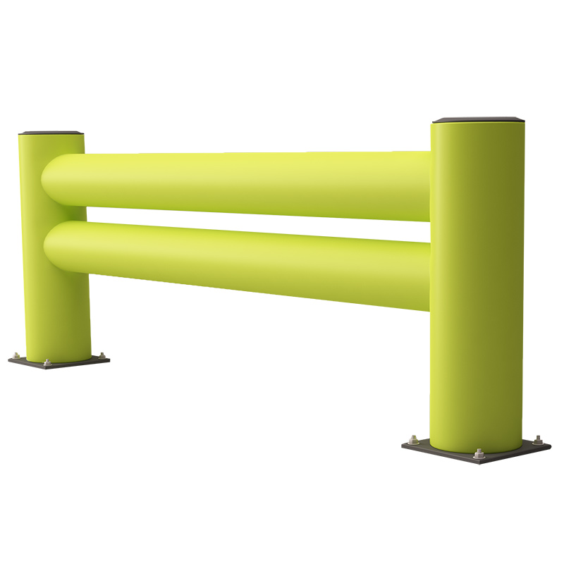 Double HDPE Polymer Rack End Barrier - Colourfast Yellow & Grey - 620 x 1200mm