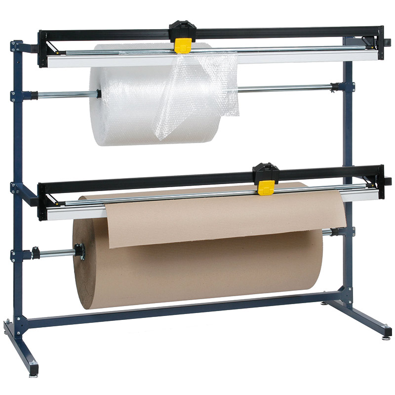 Doble-Tier Packaging Dispenser Stand with Cutter - 1250 x 1880 x 830mm (H x W x D)