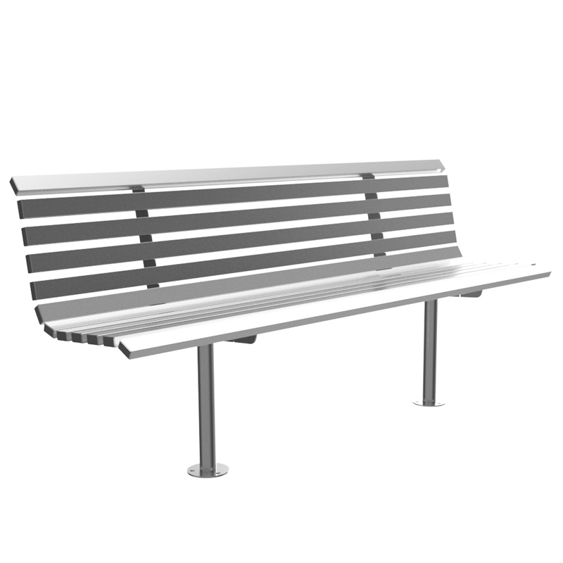 Drayton Outdoor Park Bench - 304 grade Stainless Steel - 900 x 1800 x 550mm