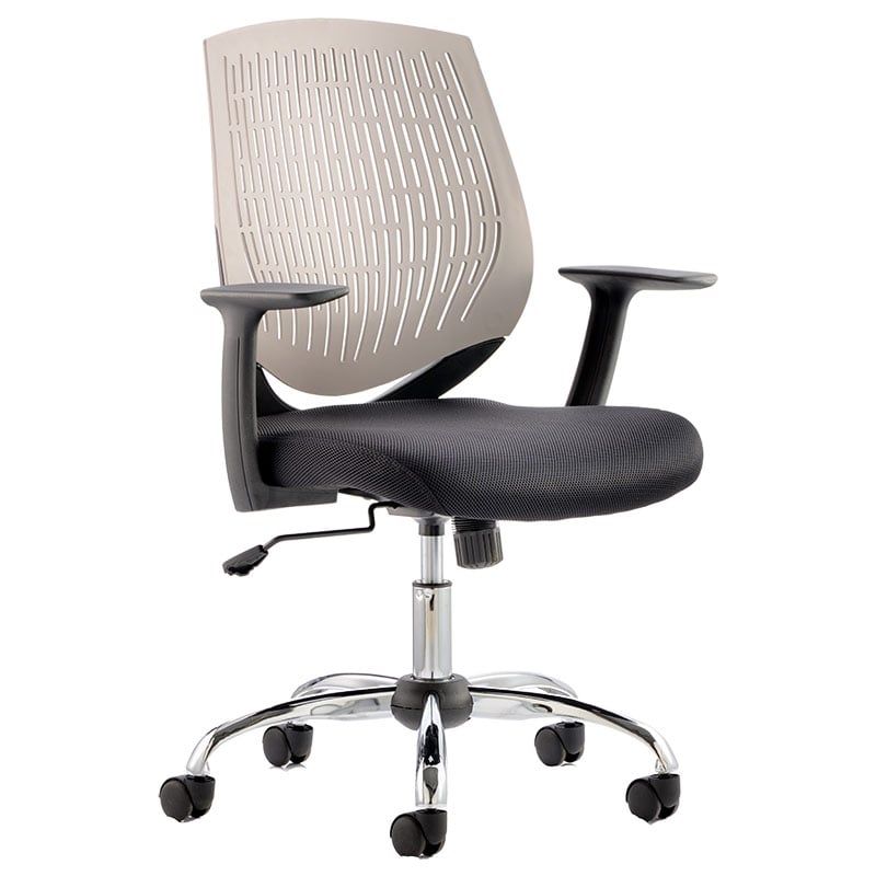 Dura Task Operator Chair with Arms - Grey Backrest