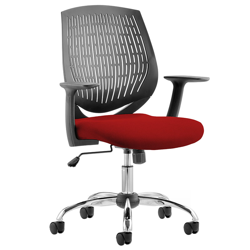 Dura Task Operator Chair with Bespoke Colour Seat - Ginseng Chilli