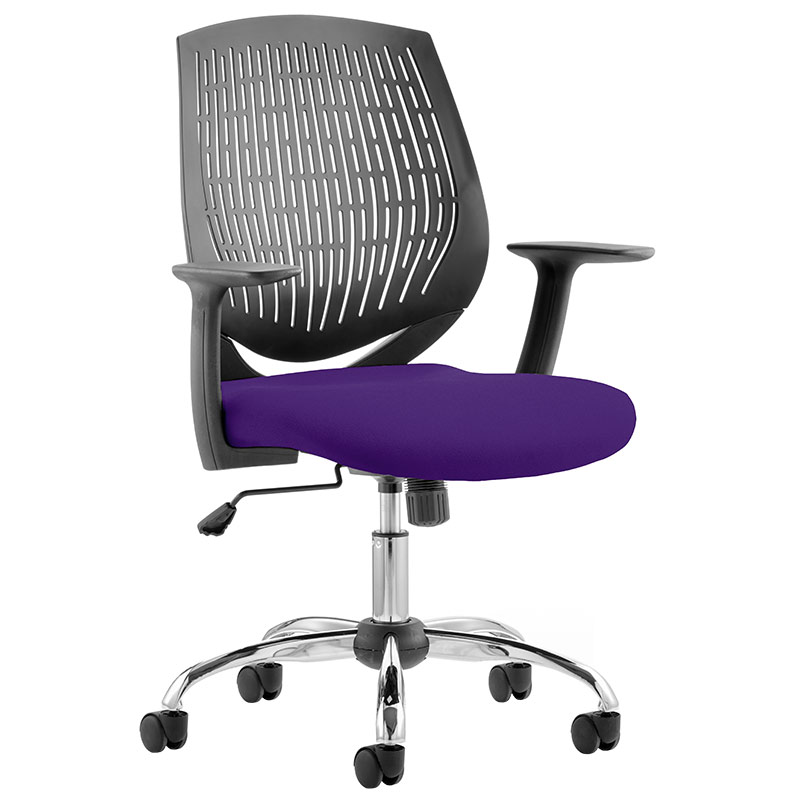 Dura Task Operator Chair with Bespoke Colour Seat - Tansy Purple