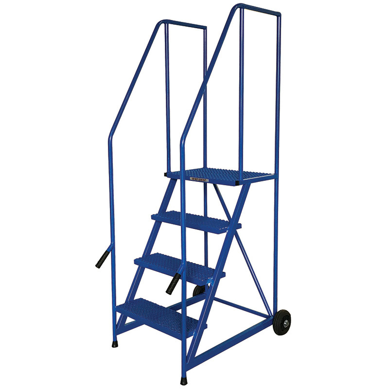  Easy Access 4-Tread Mobile Safety Steps - 500kg Capacity - 1200mm High Platform