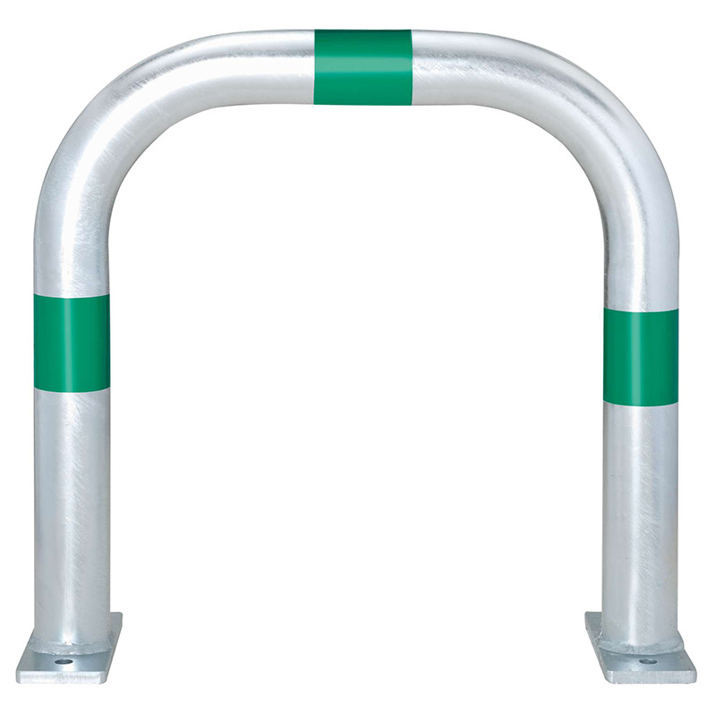 TRAFFIC-LINE EV Charging Point Guard - Green Reflective Band - 500 x 500mm - Surface Fix