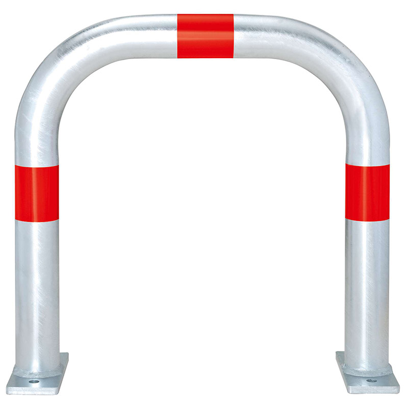 TRAFFIC-LINE EV Charging Point Guard - Red Reflective Band - 500 x 500mm - Surface Fix
