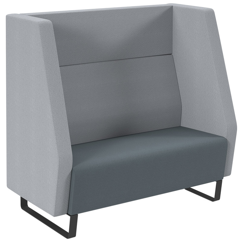 Encore Double Seater High Back Chair Soft Seating - Elapse Grey/Late Grey