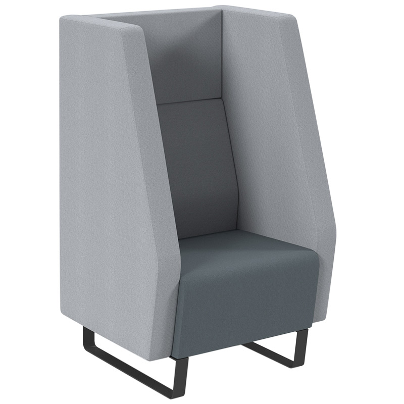 Encore Single Seater Soft Seating - High Back Chair - Elapse Grey/Late Grey