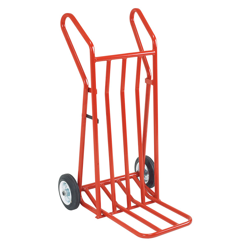 Ergonomic handtruck with folding footiron - rubber tyres - 200kg capacity
