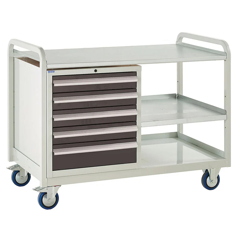 Euroslide Trolley Kit - Steel Top, 5 Drawer Cabinet - 4x100mm & 1x150mm