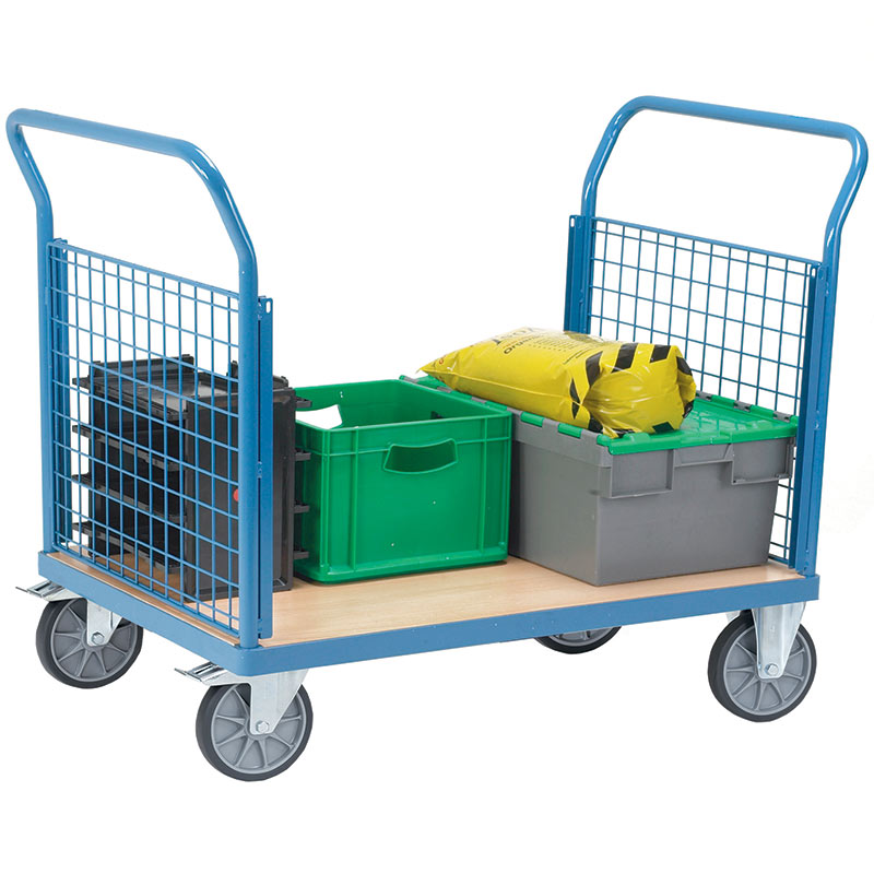 Fetra Double Mesh Ended Platform Truck - 1200 x 800mm platform - 600kg capacity