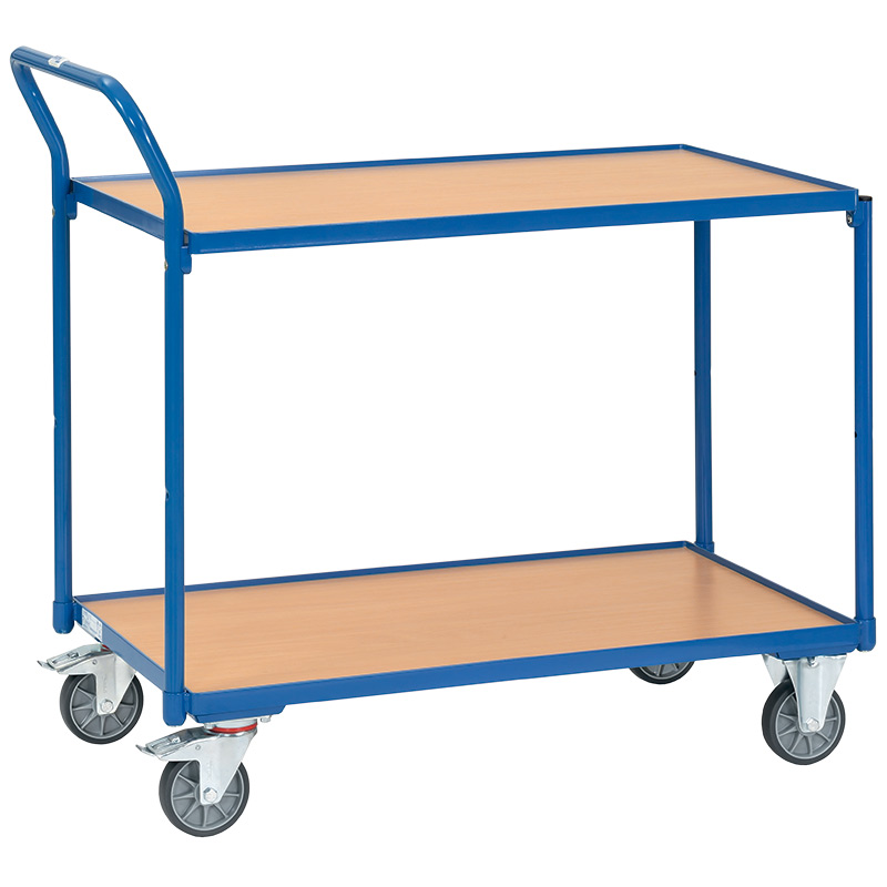 Fetra Table Top Cart With 2 Shelves 1000 x 600mm - Angled Handle