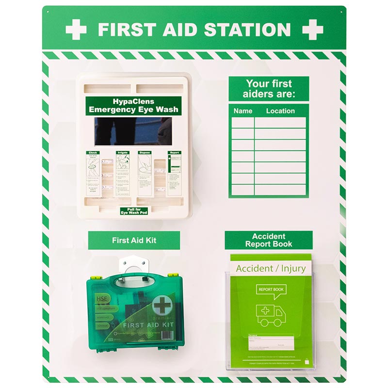 First Aid Shadowboard with Eye Wash Station - 1000 x 800mm