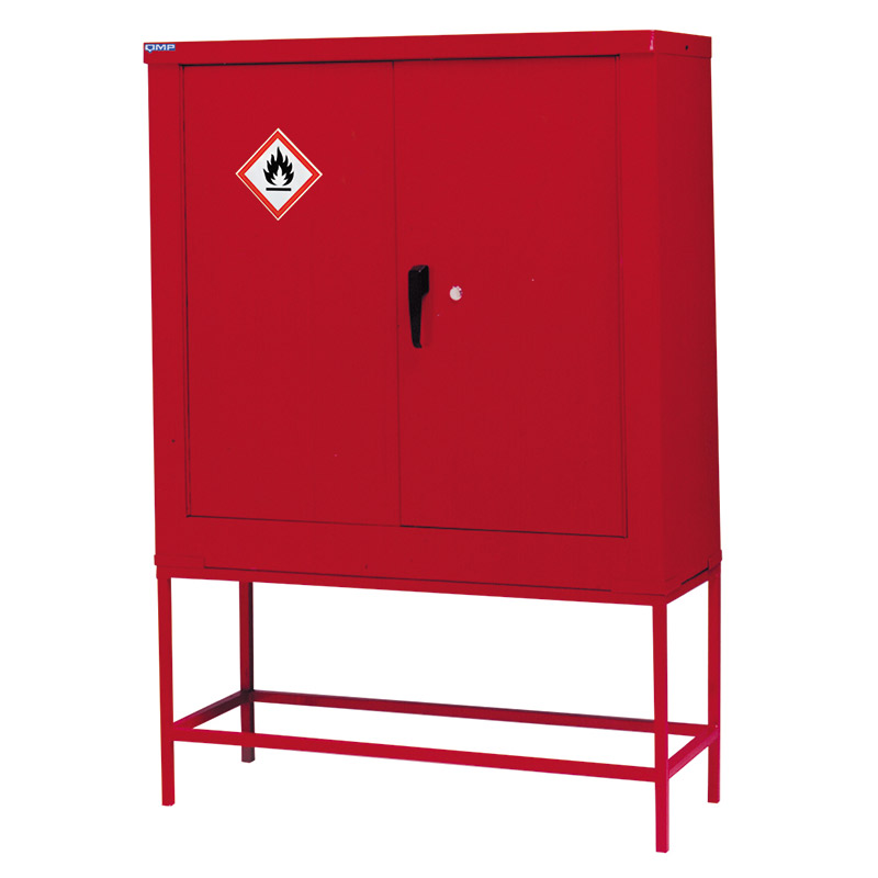 Red Petroleum & Flammable Liquid Floor Standing Storage Cupboard - 1200 x 1200 x 610mm