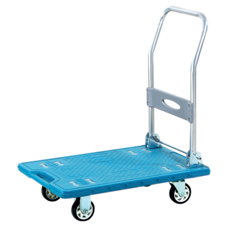 150kg Folding Platform Truck with Low Noise Rubber Tyre Castors - 930 x 470 x 720mm